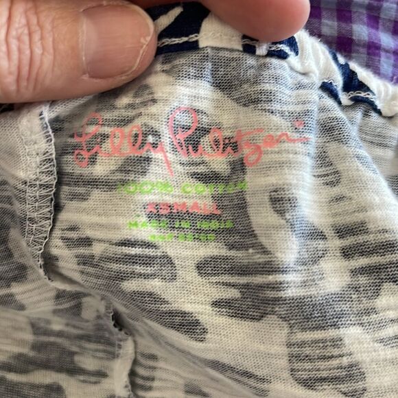 Lilly Pulitzer Alia Navy & White Fringe Coverup Tunic Dress sz XS - Picture 3 of 3